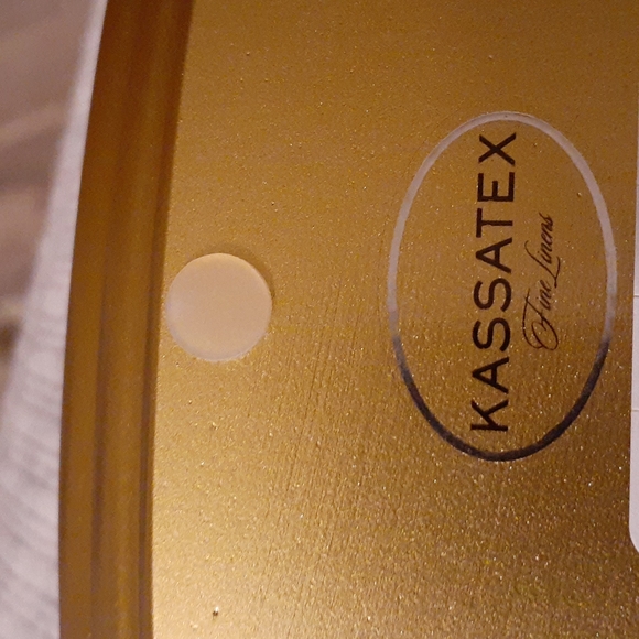 VANITY TRAY/ DISPENSER 2PC SET NWT KASSATEX GOLD - Picture 3 of 5